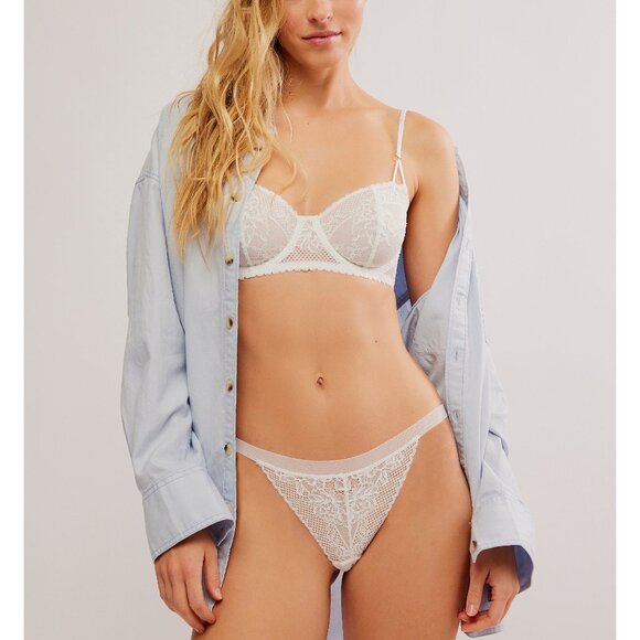 FREE PEOPLE Care FP Reya Lace Underwire Bra / Ivory - Picture 4 of 8